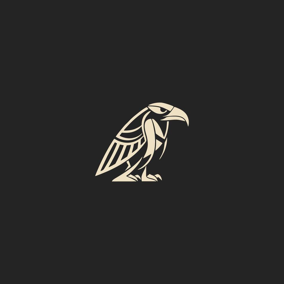 ai gegenereerd Egyptische god horus logo icoon ontwerp. elegant luxe vlak vector. vector