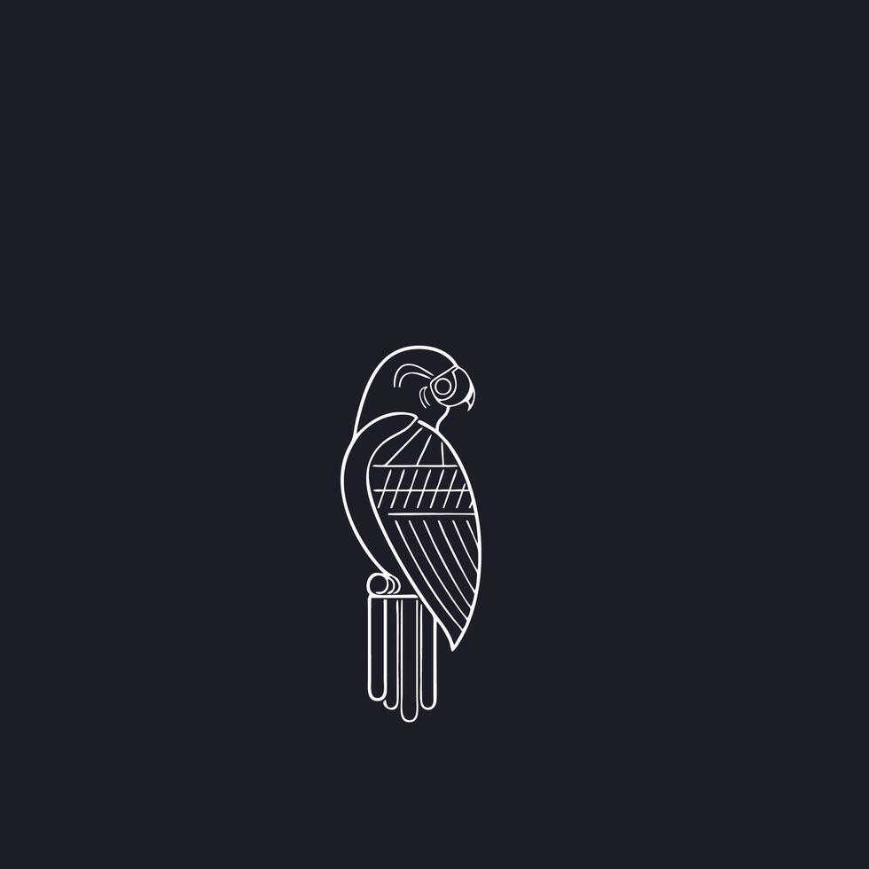 ai gegenereerd Egyptische god horus logo icoon ontwerp. elegant luxe vlak vector. vector