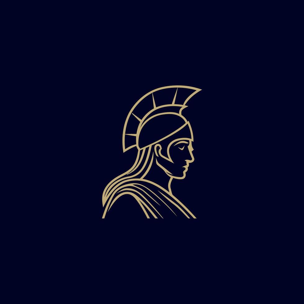 ai gegenereerd athena de godin vector logo ontwerp