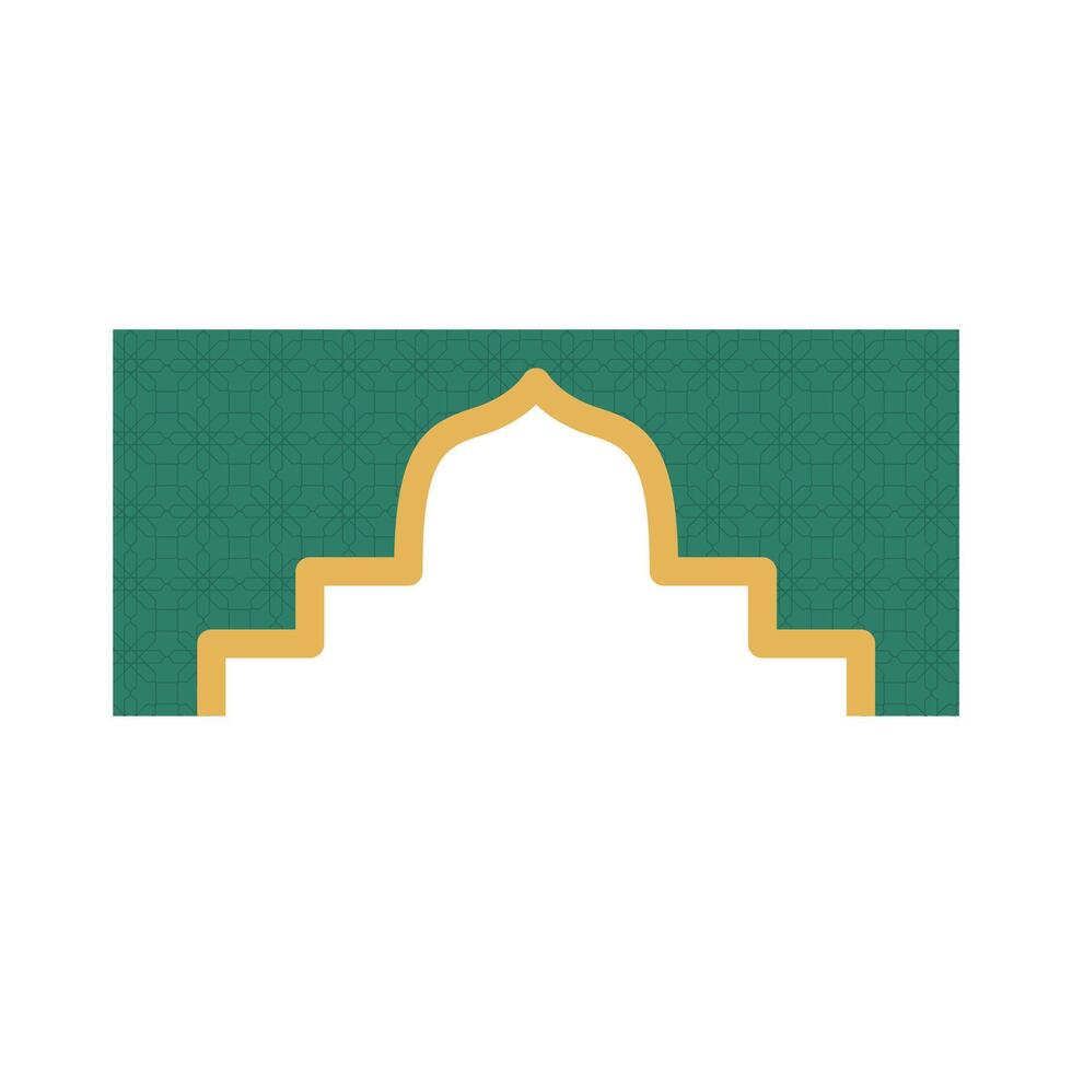 groen Islamitisch vorm kader. Arabisch moslim vorm vector
