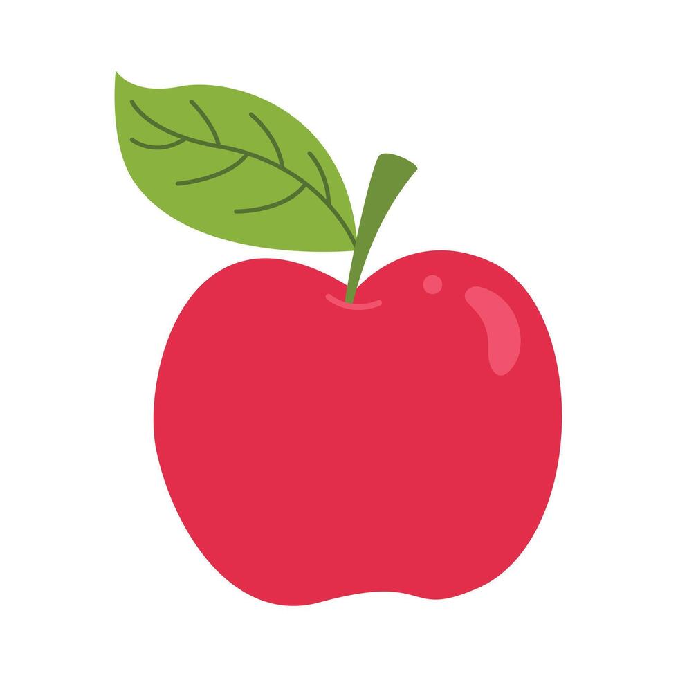 rood appel fruit. appel teken en symbolen. gezond zoet fruit vector