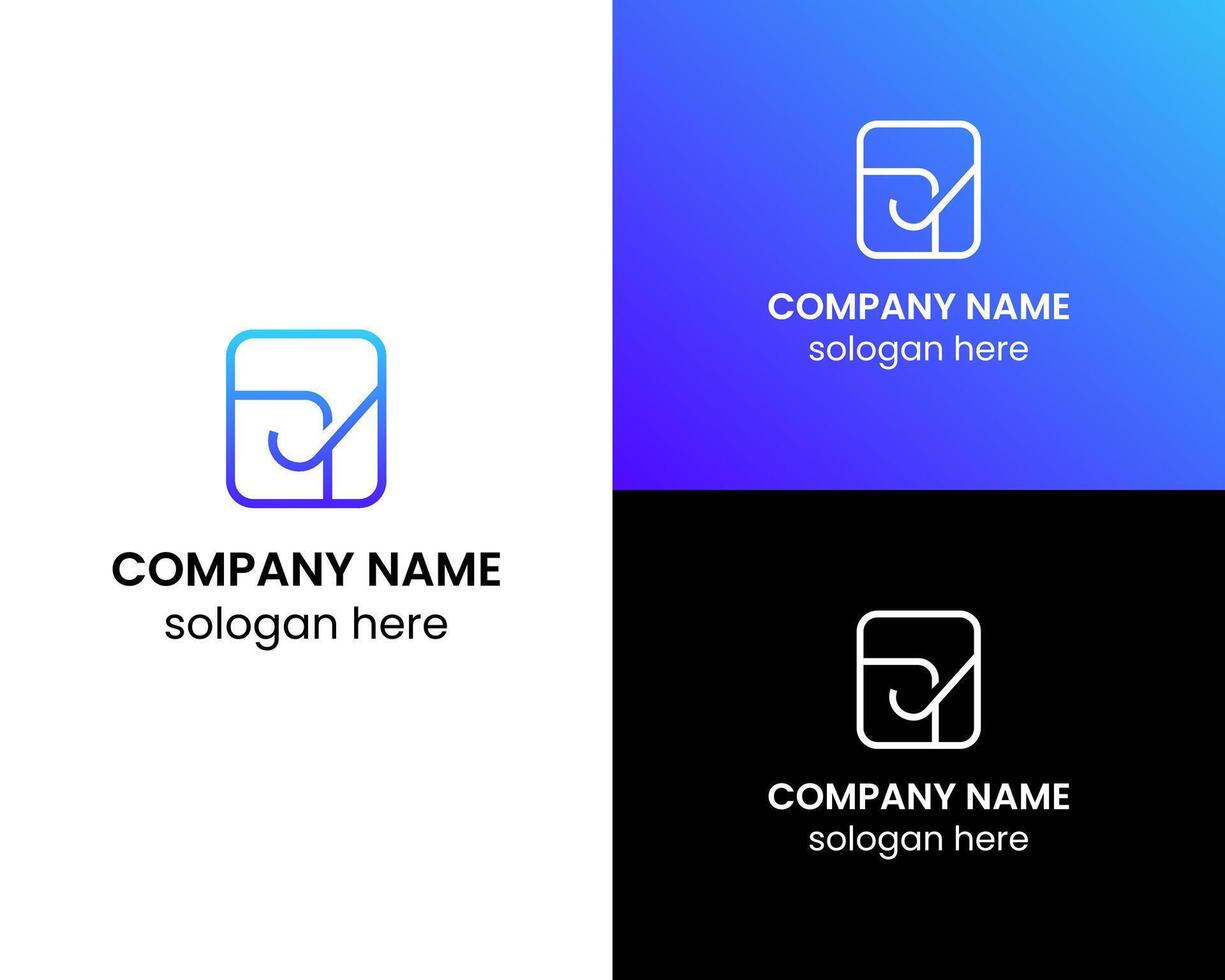 j creatief modern bedrijf icoon logo ontwerp voor mode bedrijf logo vector