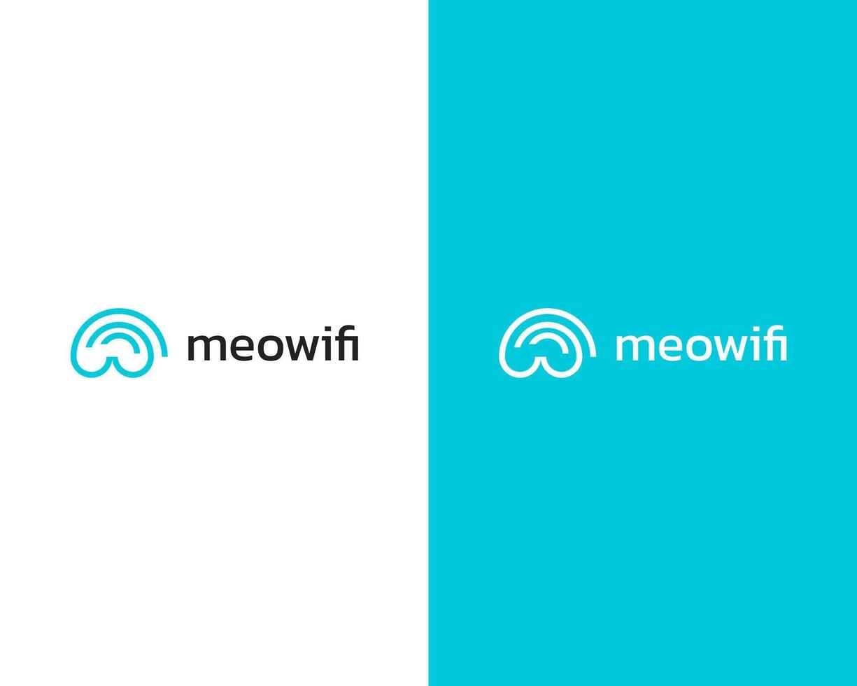 mb combinatie creatief minimaal Wifi teken icoon logo ontwerp sjabloon voor branding vector