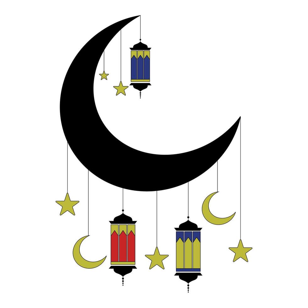 Ramadan kareem tekening vector