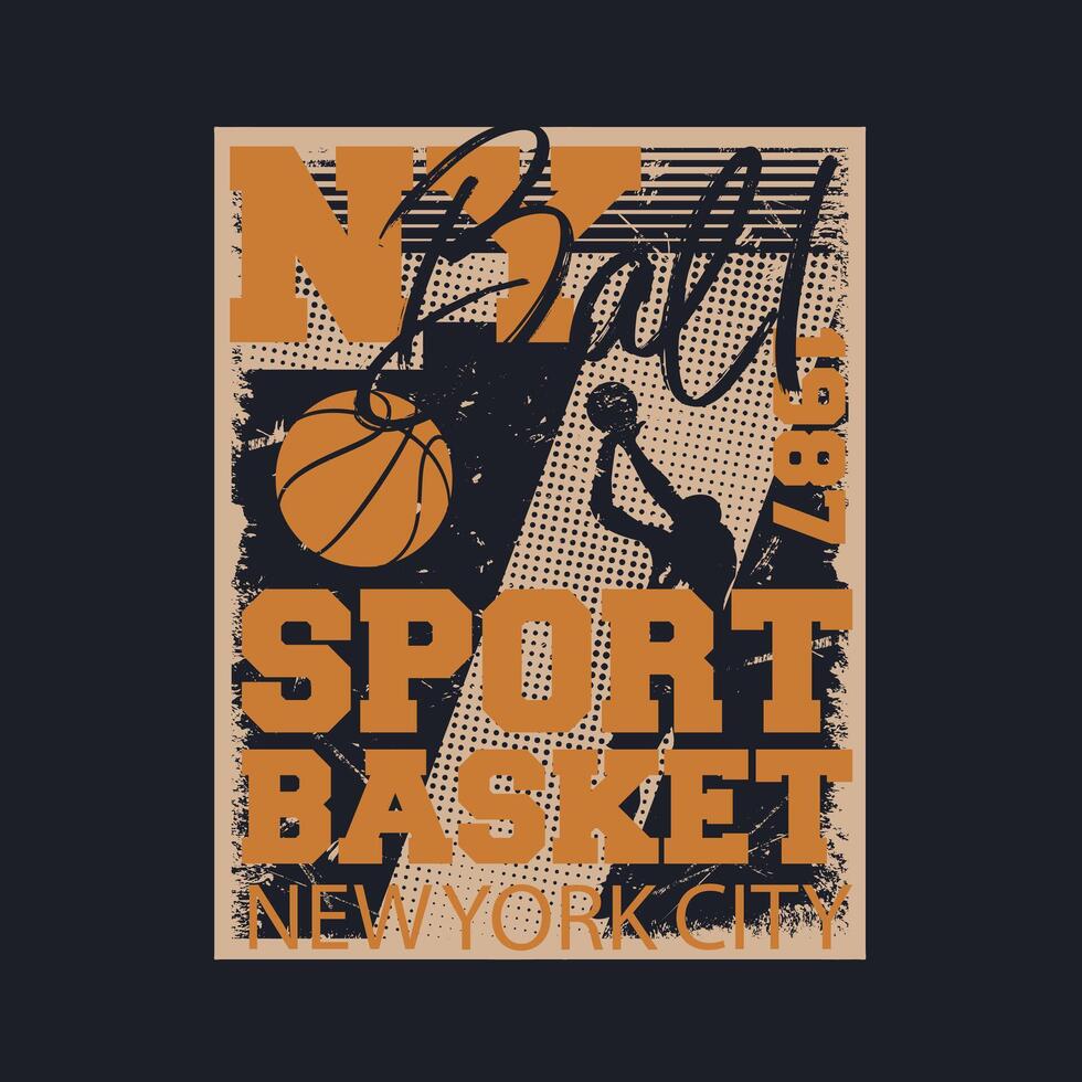 vector illustratie Aan de thema van basketbal. t-shirt grafiek, poster, banier, folder, afdrukken en ansichtkaart