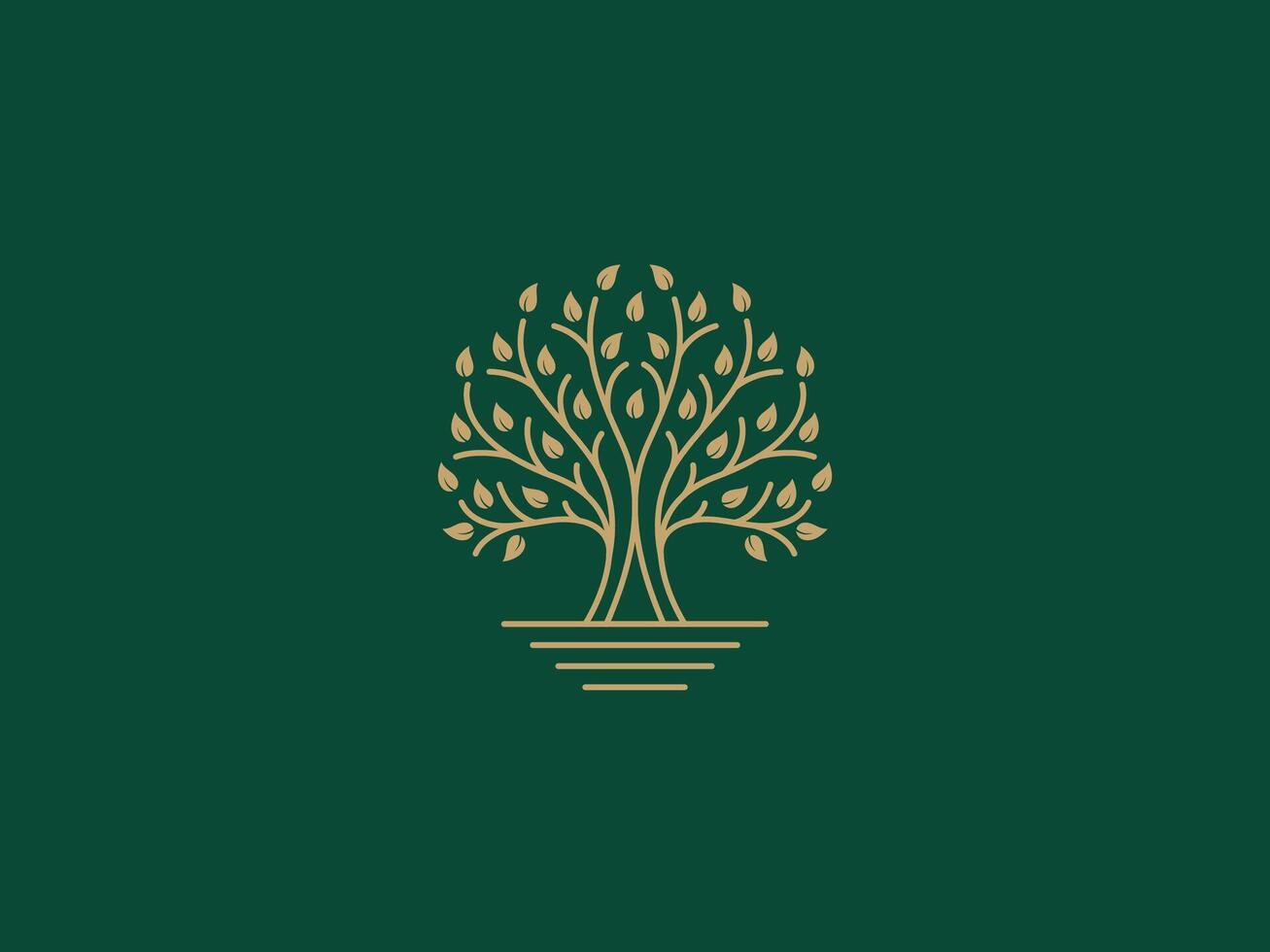 logo sjabloon voor bedrijf en bedrijf met eik boom vector