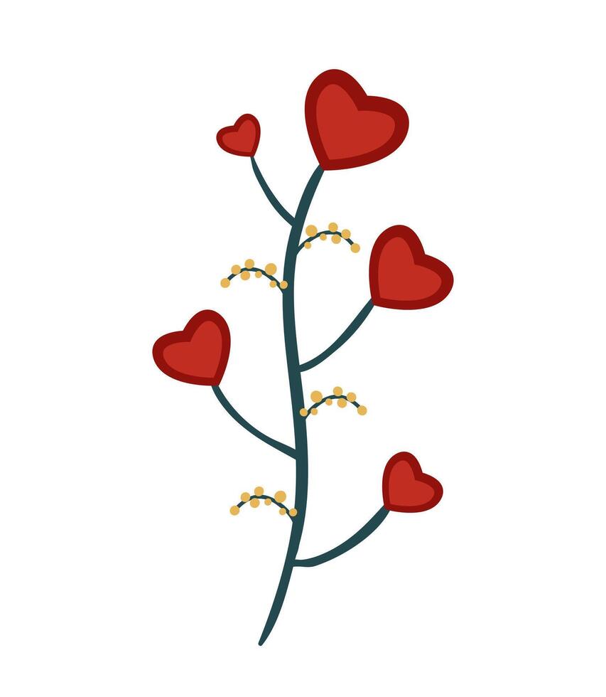 abstract boom met harten vector illustratie