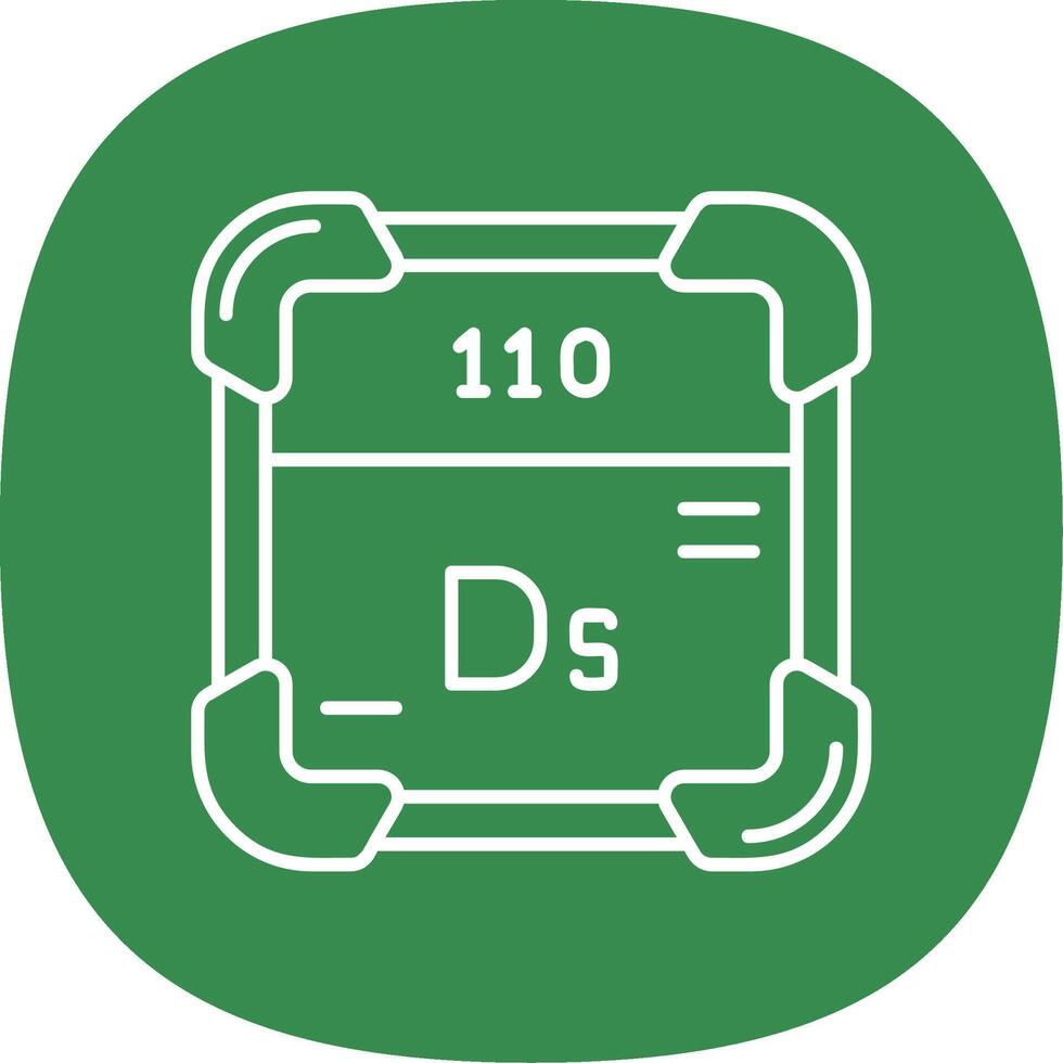 darmstadtium lijn kromme icoon vector