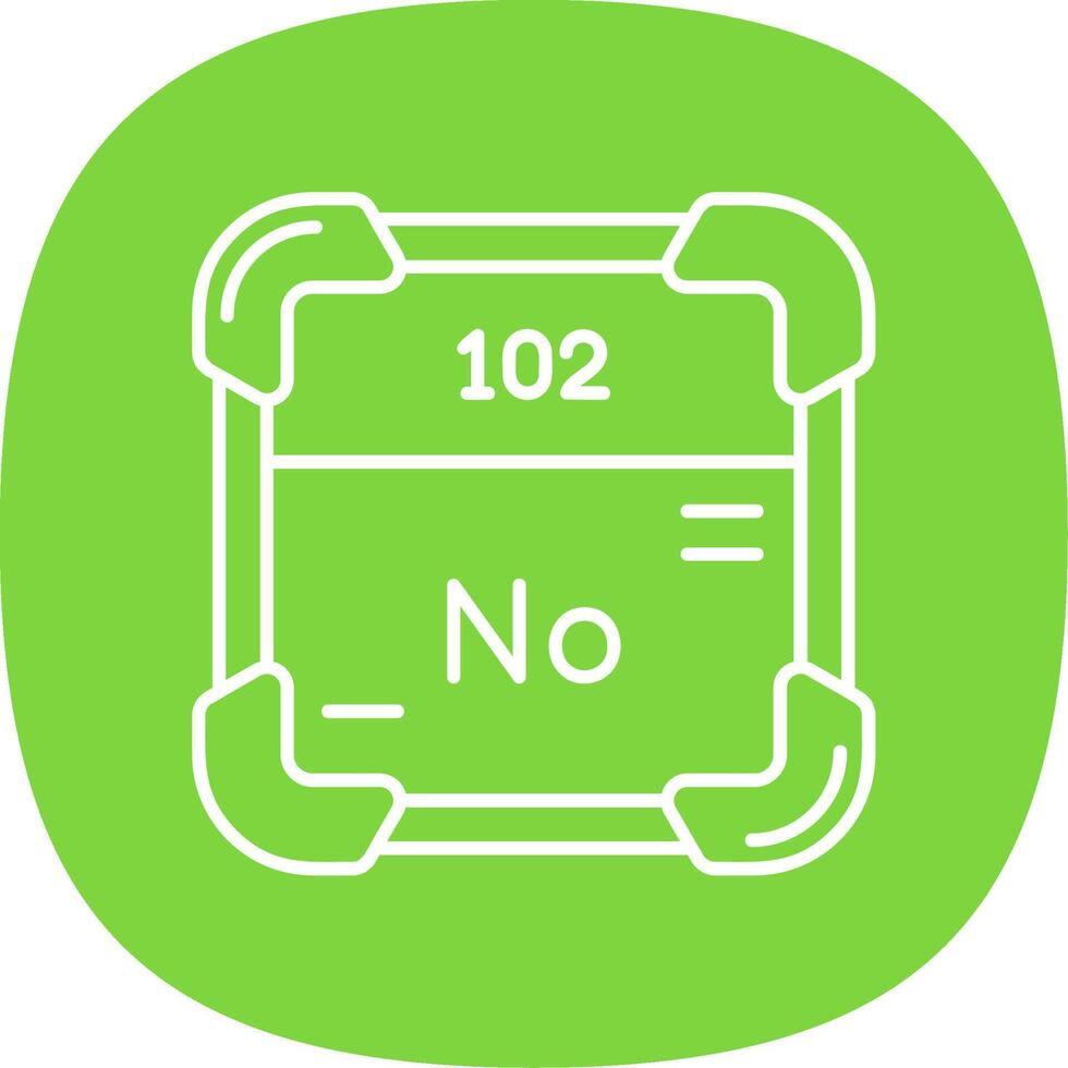 nobelium lijn kromme icoon vector