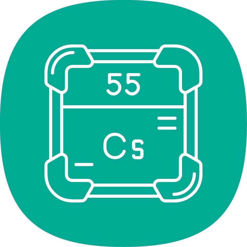 cesium lijn kromme icoon vector