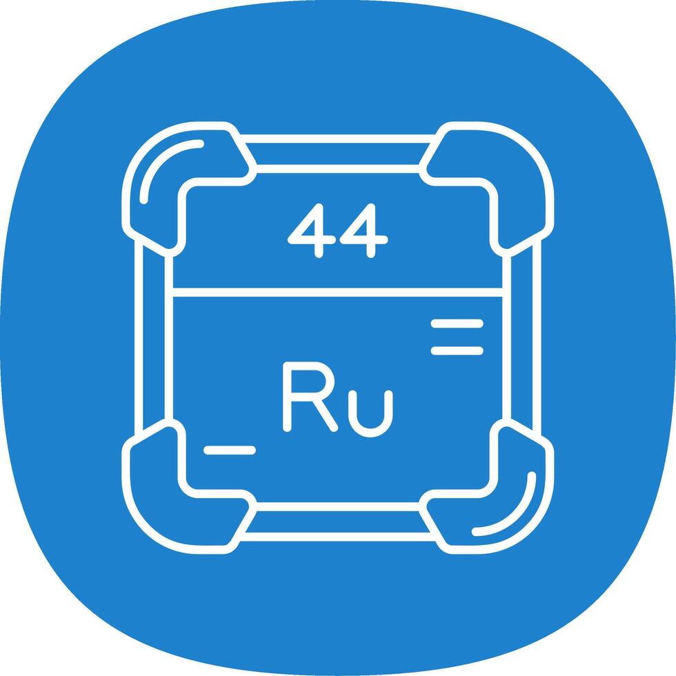 ruthenium lijn kromme icoon vector