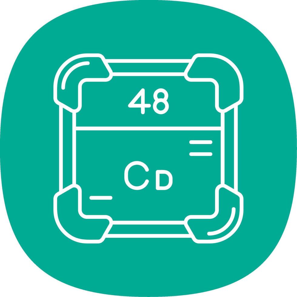 cadmium lijn kromme icoon vector