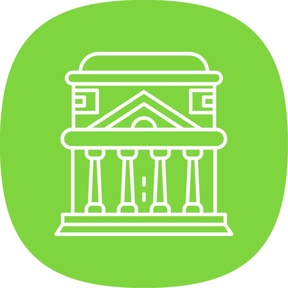 pantheon lijn kromme icoon vector