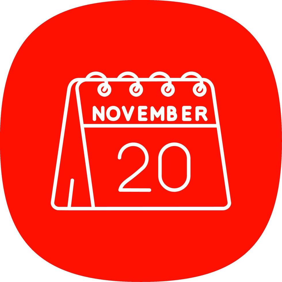 20e van november lijn kromme icoon vector