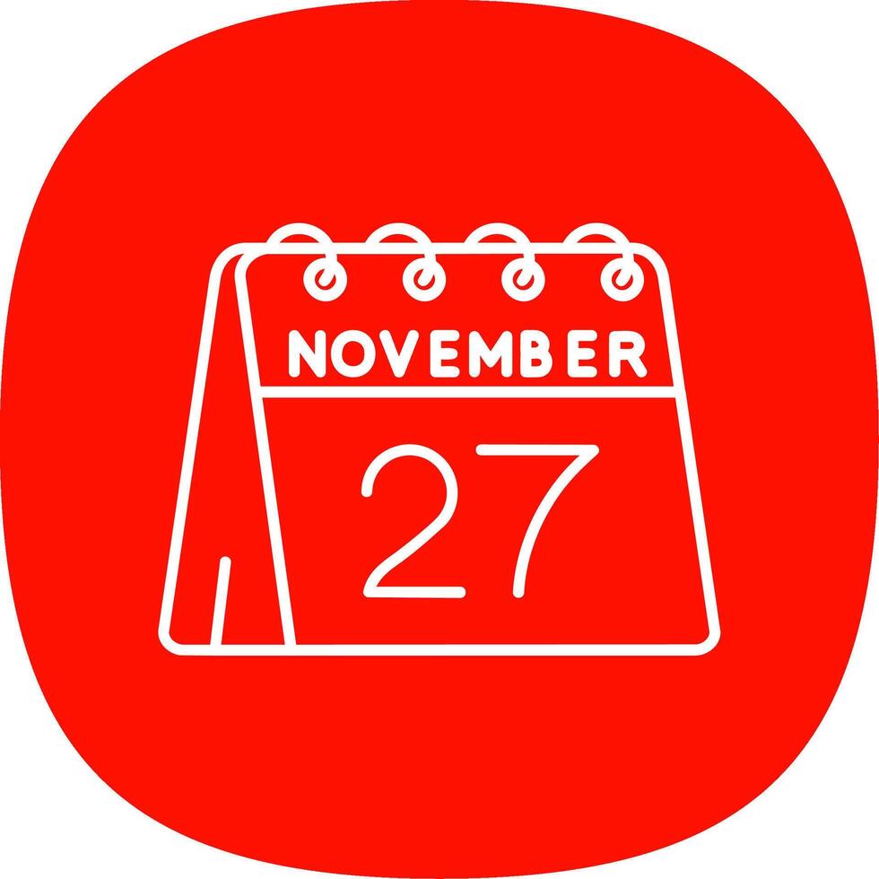 27e van november lijn kromme icoon vector