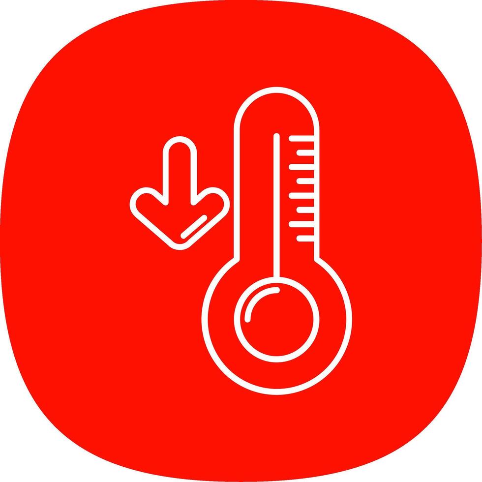 laag temperatuur lijn kromme icoon vector