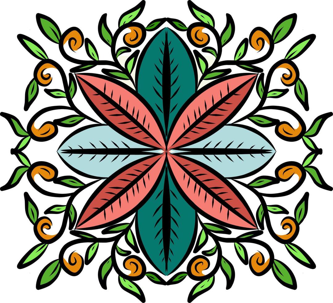 bloemen patroon - pseudo rood blozen bloemen elementen vector