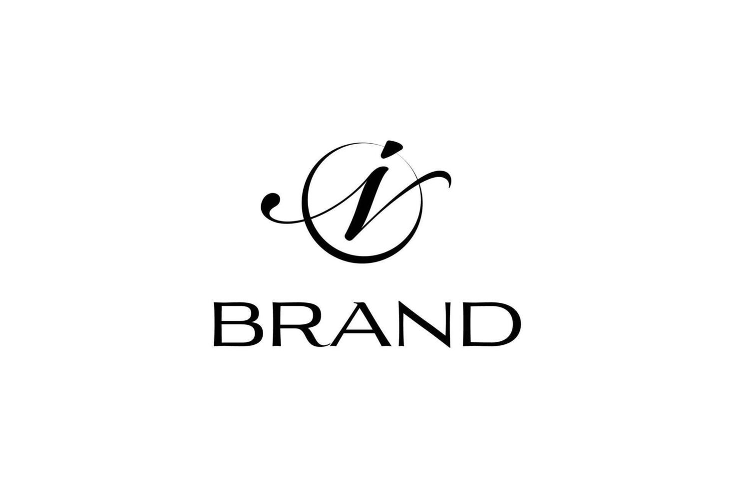 brief ik luxe logo vector