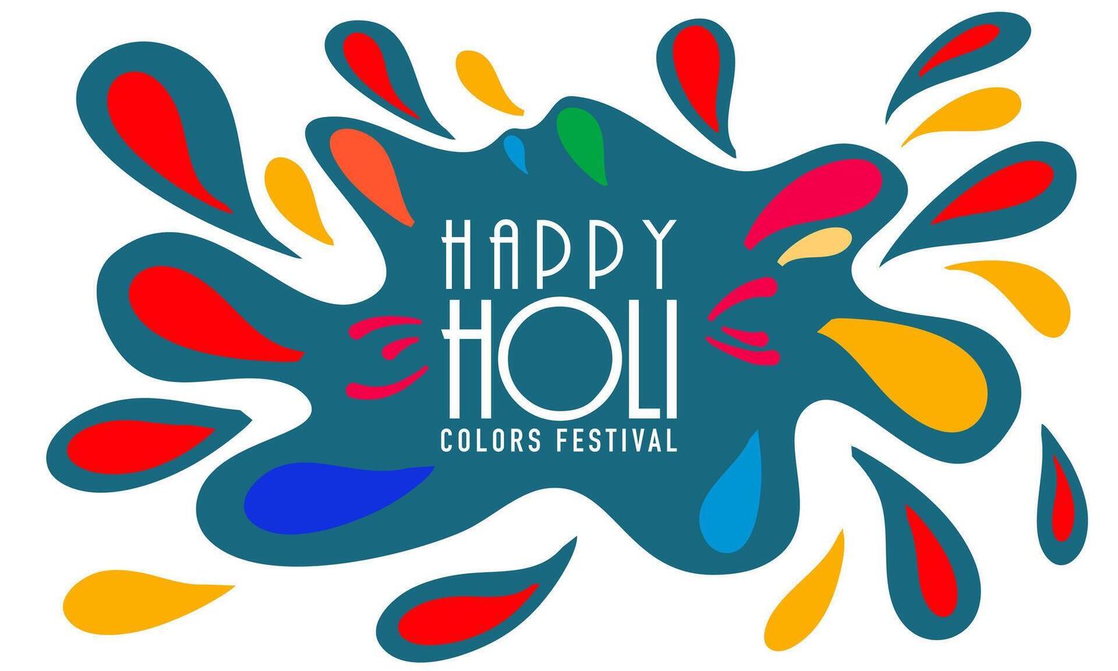 elegant gelukkig holi kleurrijk festival banier ontwerp vector