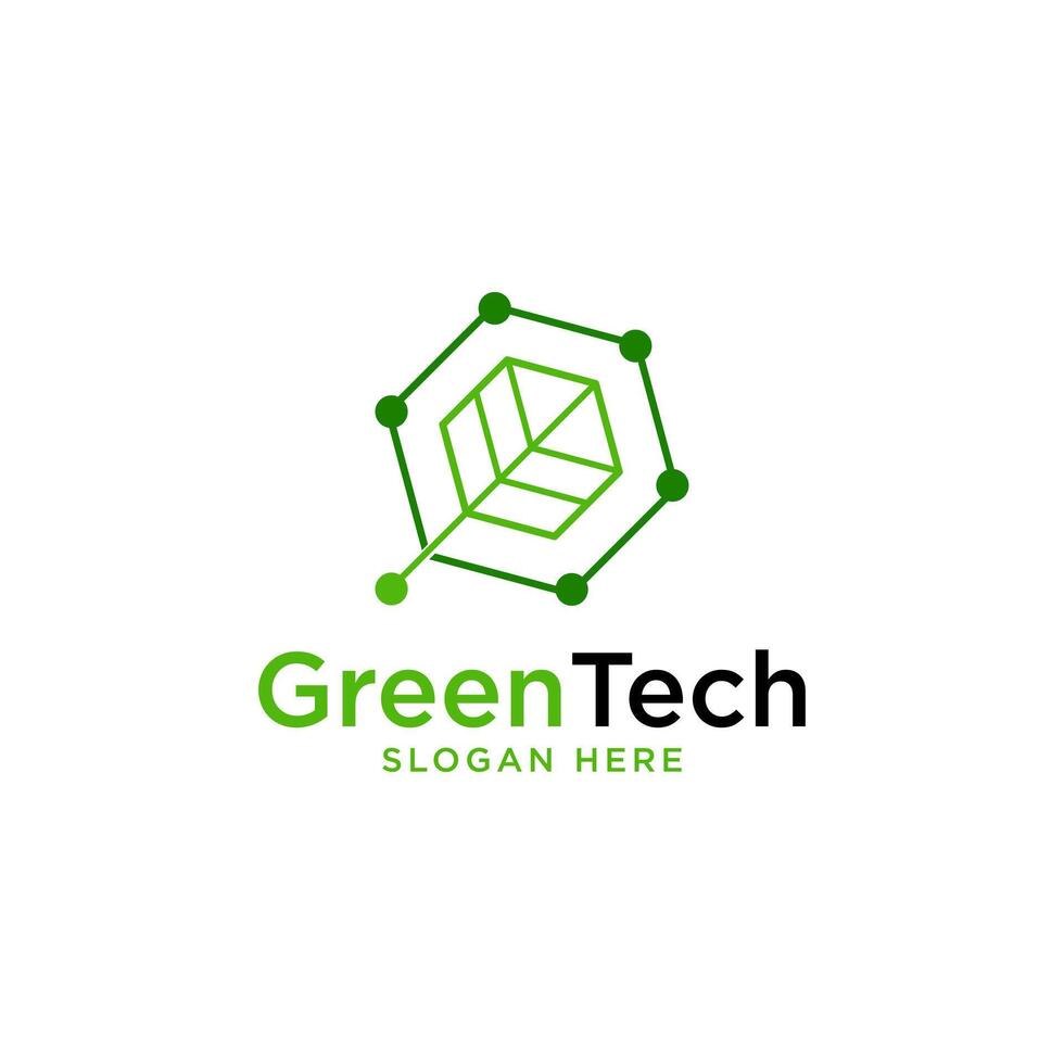 groen tech logo sjabloon ontwerp vector, embleem, ontwerp concept, creatief symbool, icoon vector