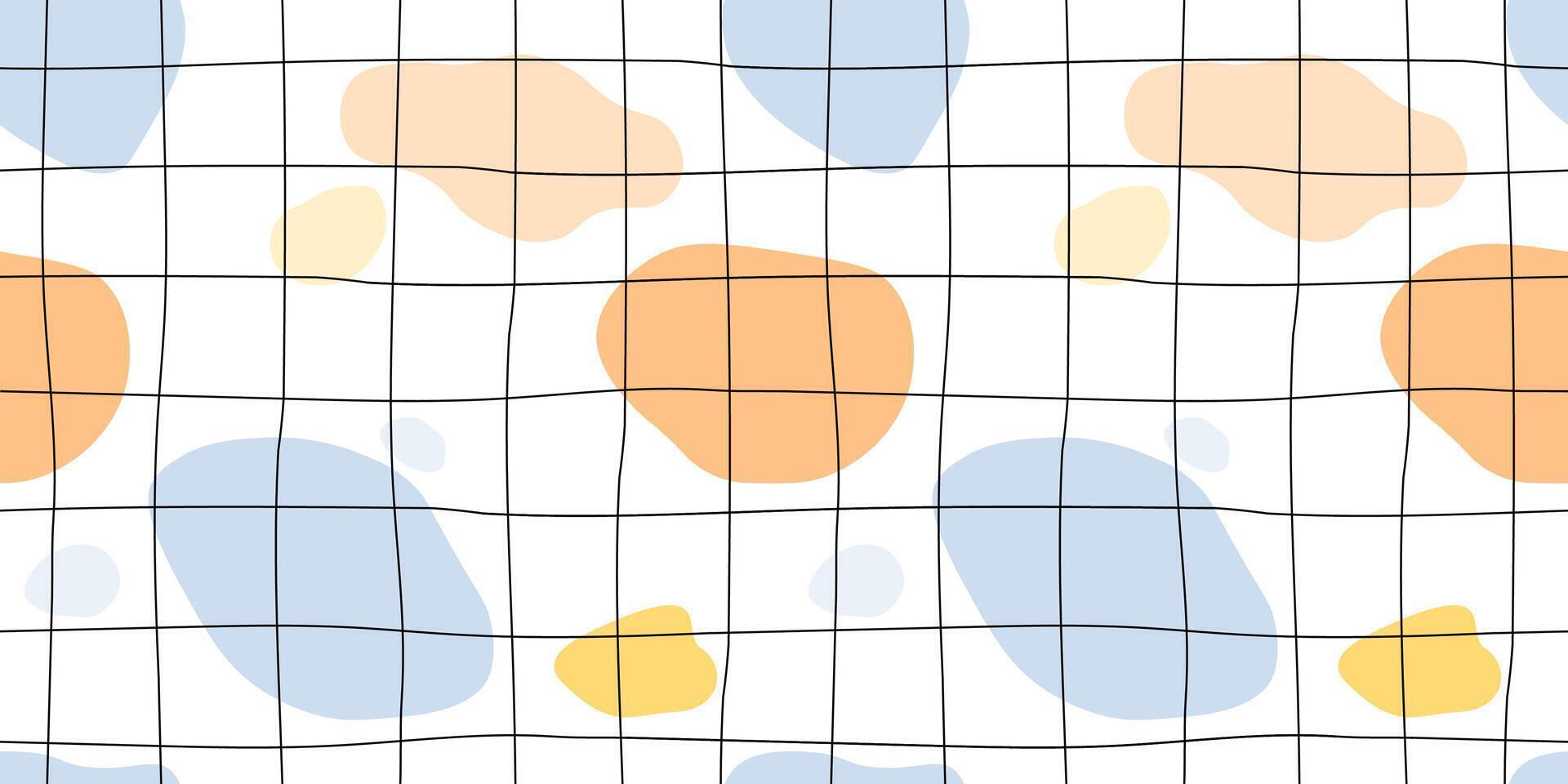 naadloos patroon met abstract vormen, lijnen, rooster van vierkanten. vector grafiek.