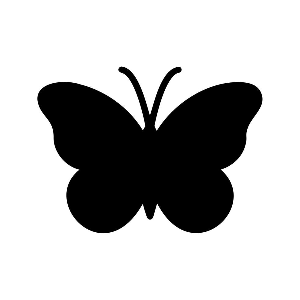 vlinder silhouet geïsoleerd Aan wit achtergrond. insect. symbool van voorjaar en zomer. logo ontwerp. vector