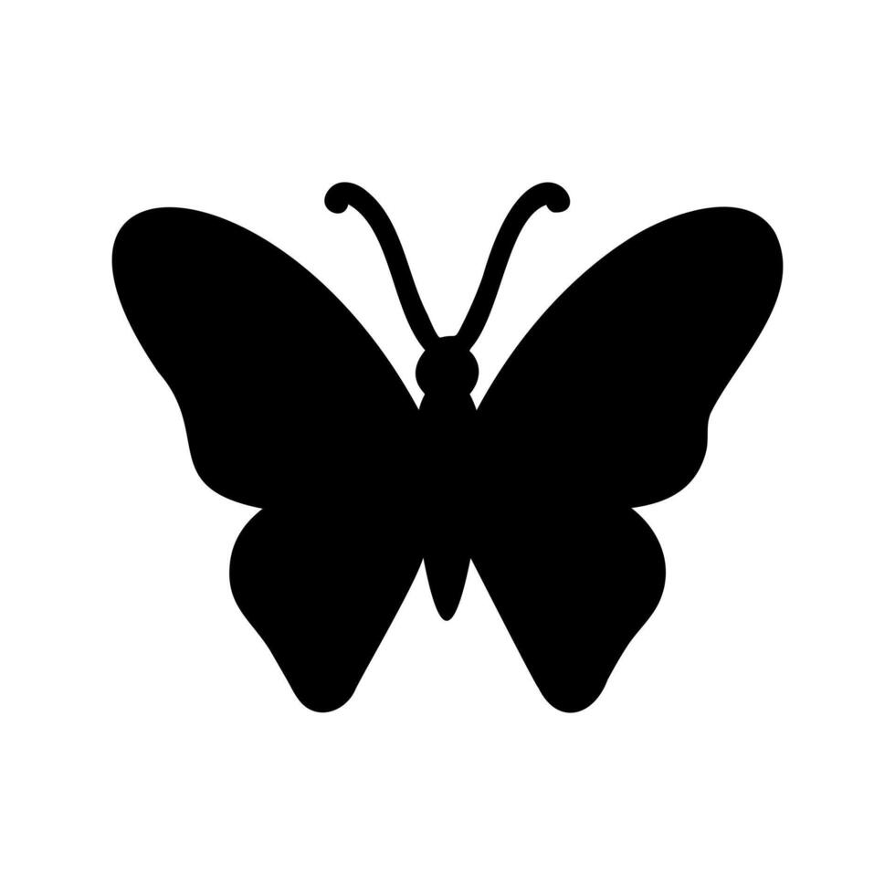 vlinder silhouet geïsoleerd. insect. symbool van voorjaar en zomer. logo ontwerp. vector