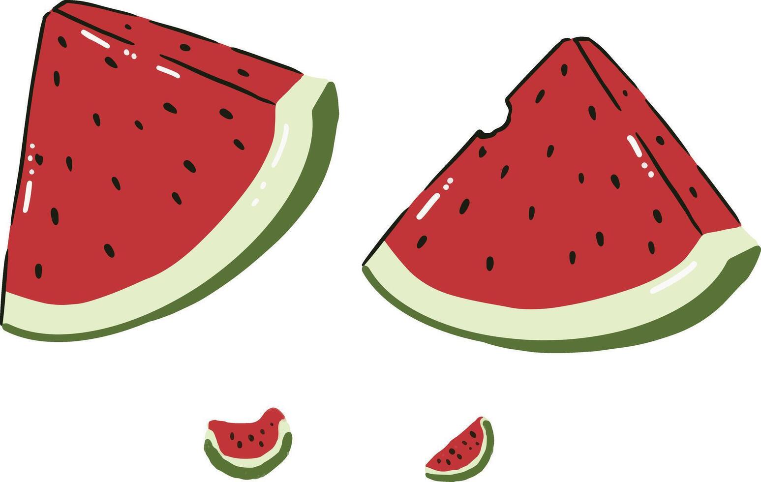 reeks van vers watermeloen vector