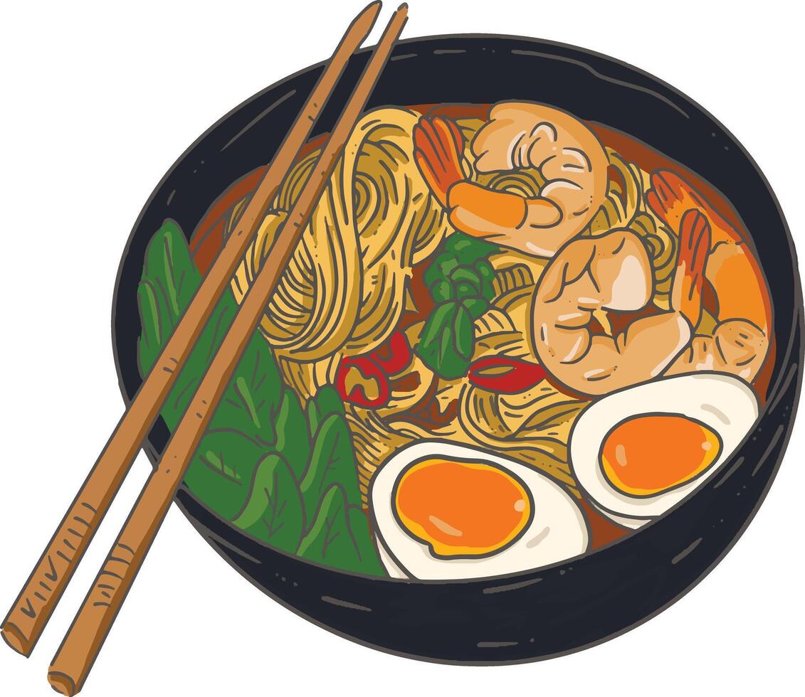 heerlijk ramen Japan vector illustratie