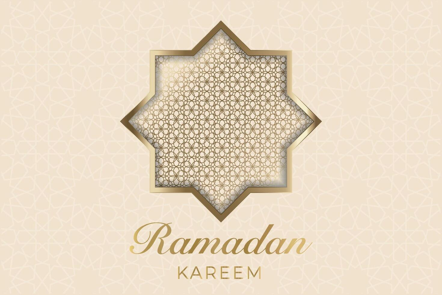 elegant luxe ramadan, eid mubarak decoratief vakantie kaart vector