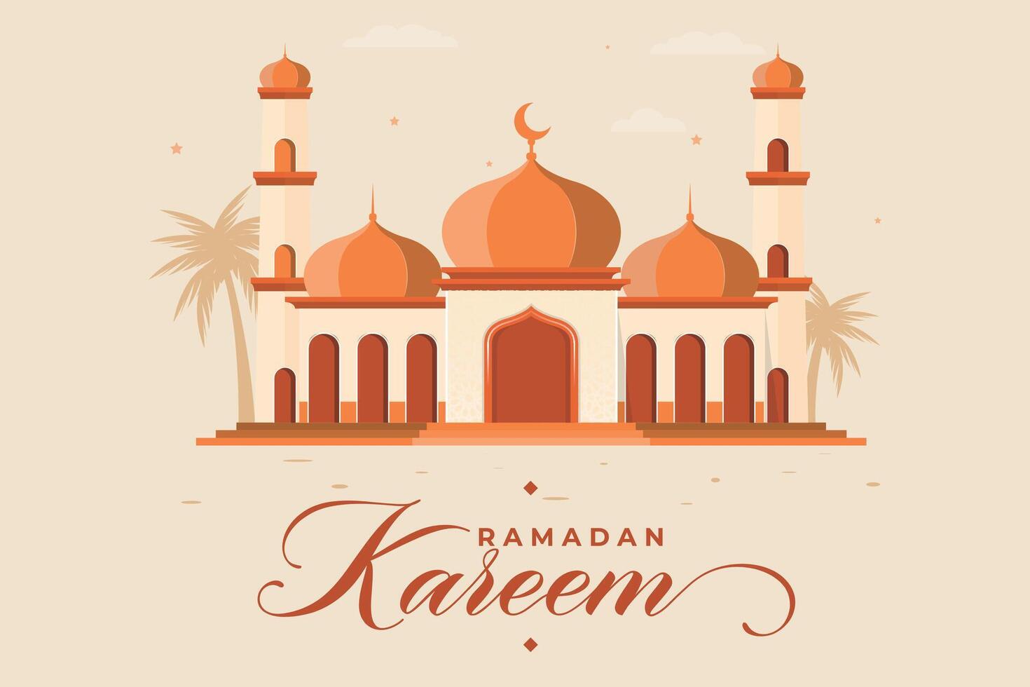 elegant luxe ramadan, eid mubarak decoratief vakantie kaart vector