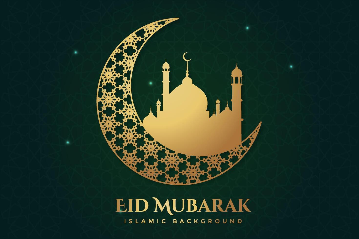 luxueus eid al fitr, Ramadhan vakantie decoratie groet kaart vector