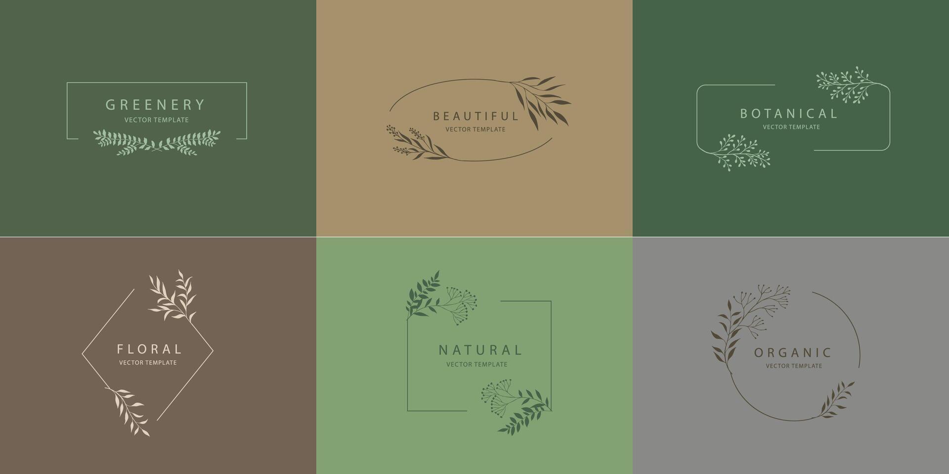 elegant modieus botanisch logos voor cosmetica, schoonheid, bruiloft, eco ontwerp. vector set.