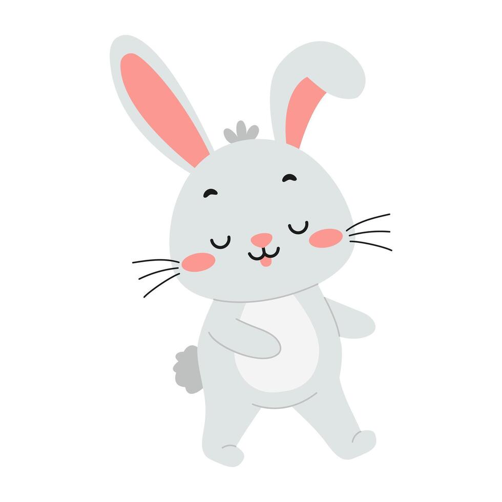schattig Pasen konijn. vector illustratie.