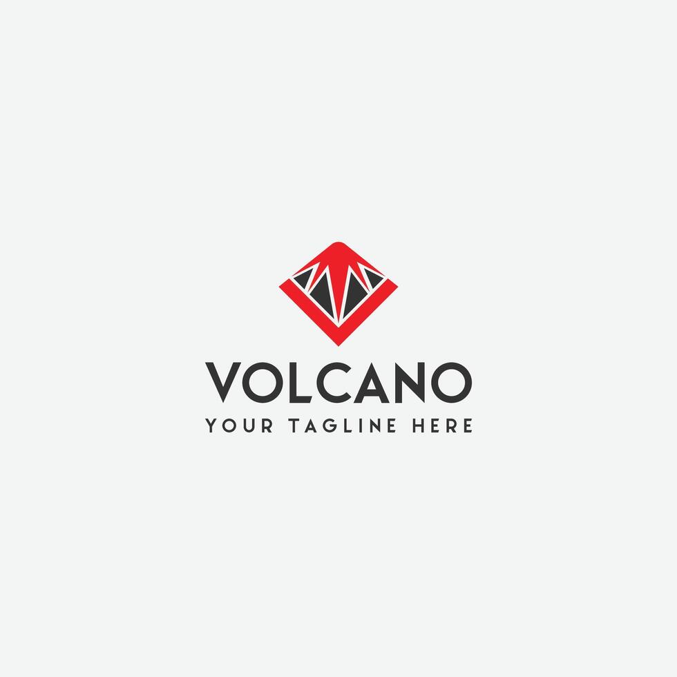 vulkaan berg logo vector