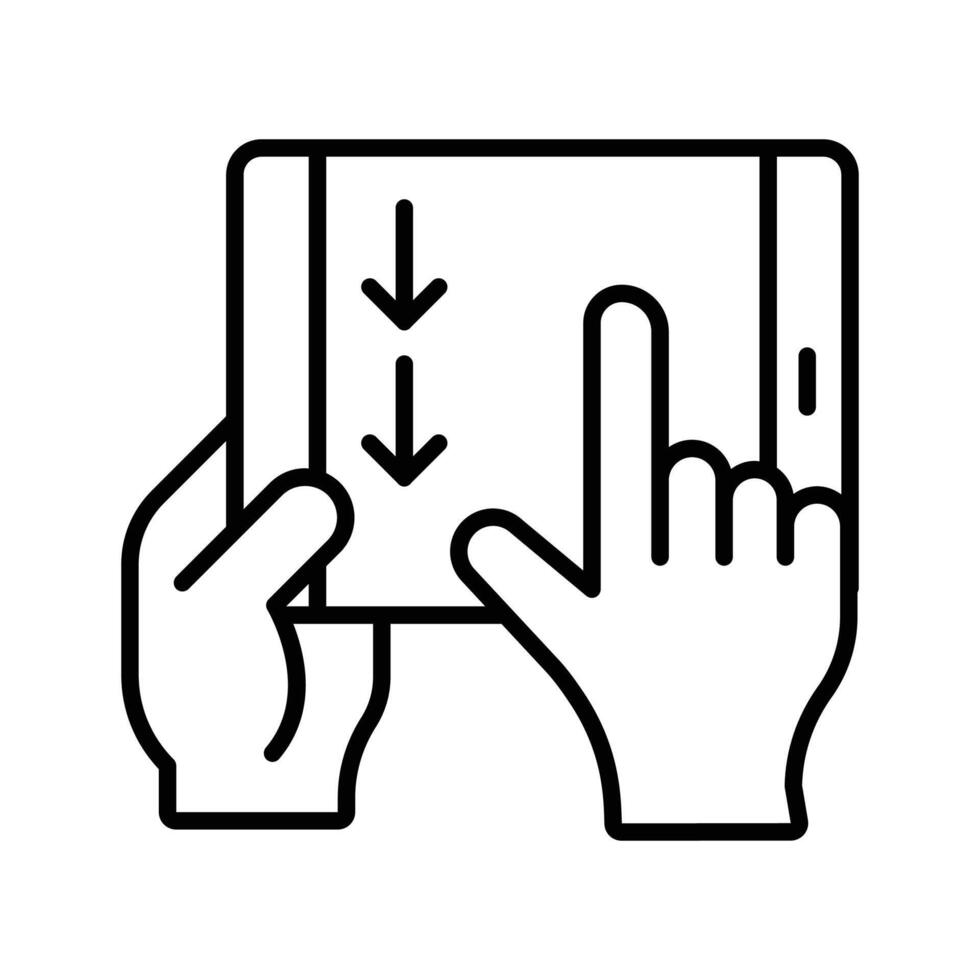 hand- icoon. schets icoon vector