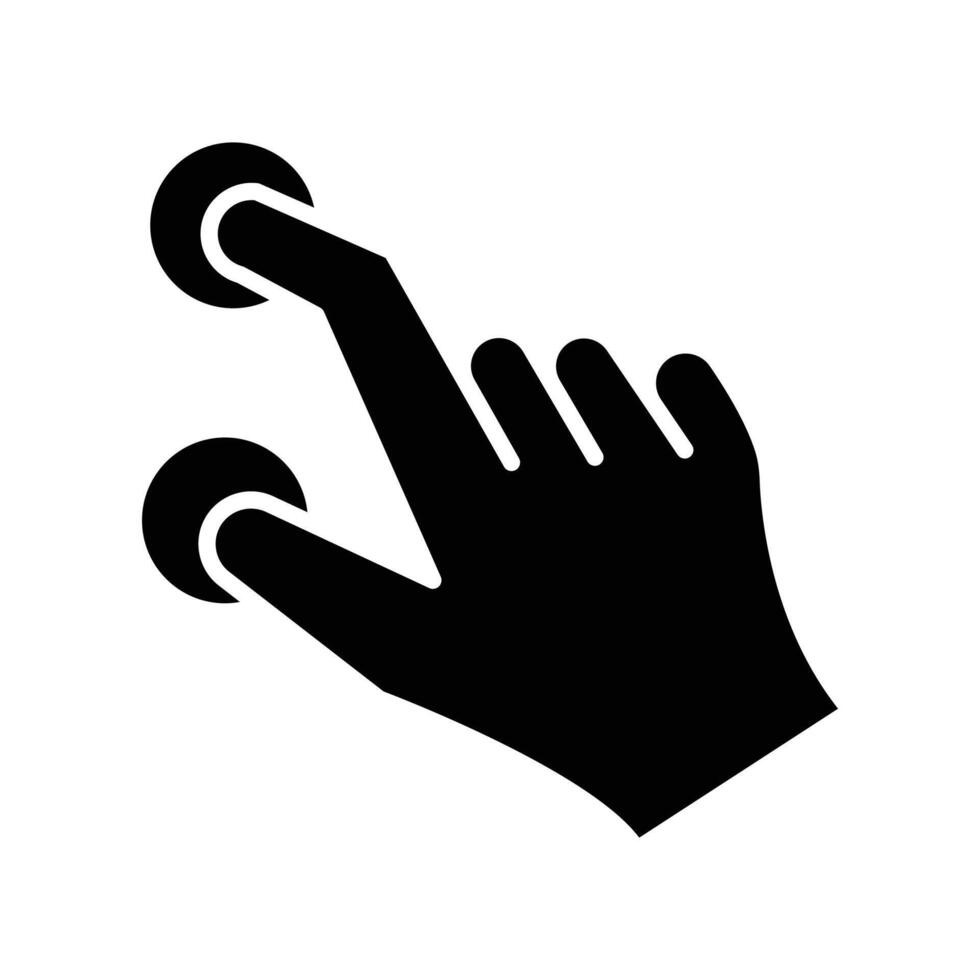 hand- icoon. solide icoon vector