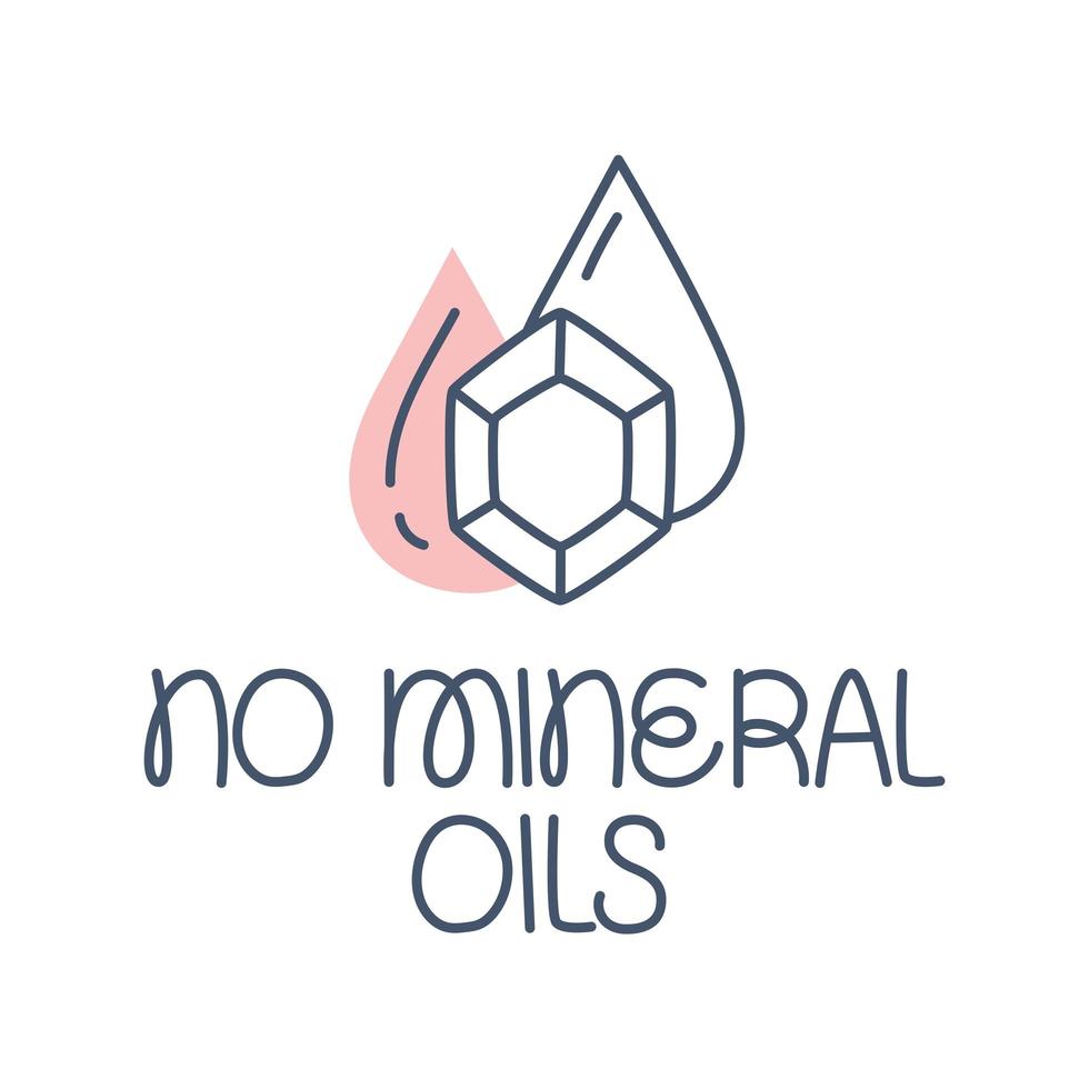 geen minerale oliën vector