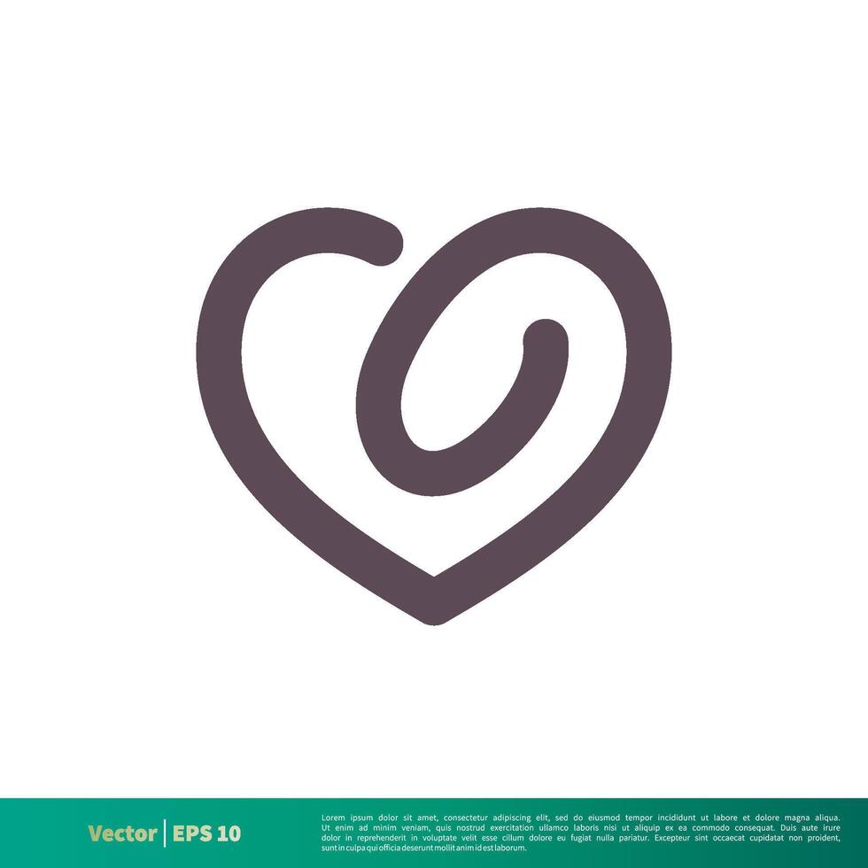 liefde hart icoon vector logo sjabloon illustratie ontwerp. vector eps 10.