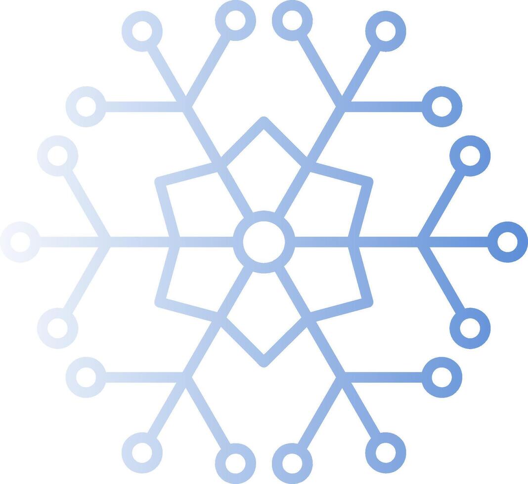 sneeuwvlok helling lijn cirkel icoon vector