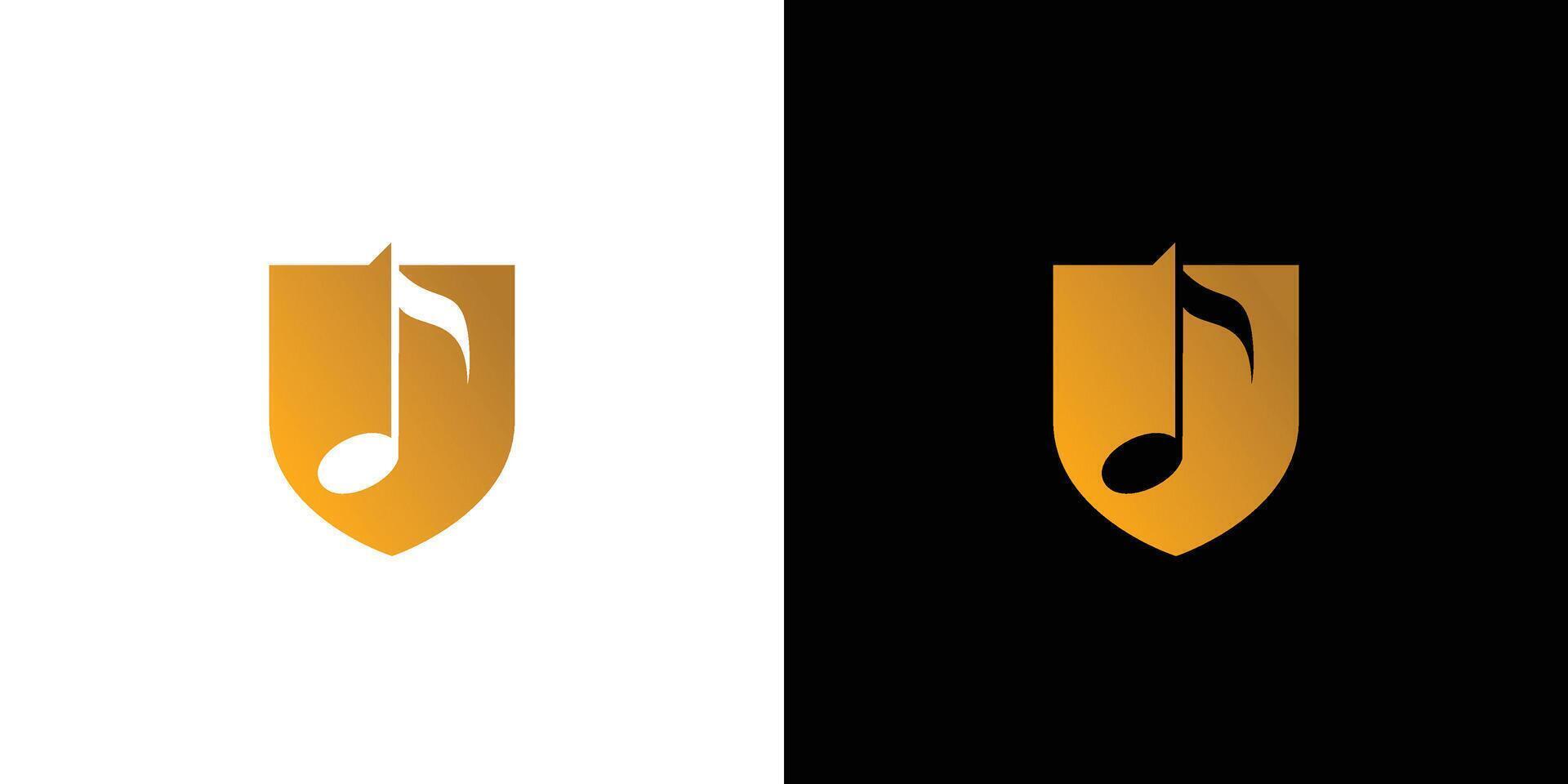 de muziek- garantie logo ontwerp is uniek en modern vector