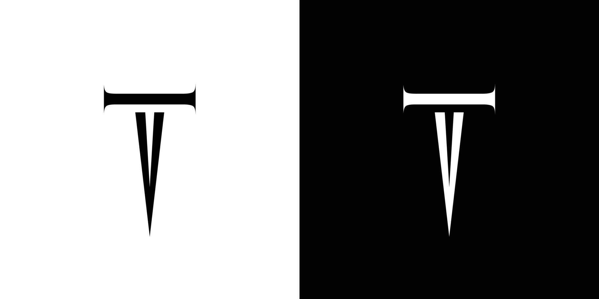 modern en uniek t logo ontwerp vector