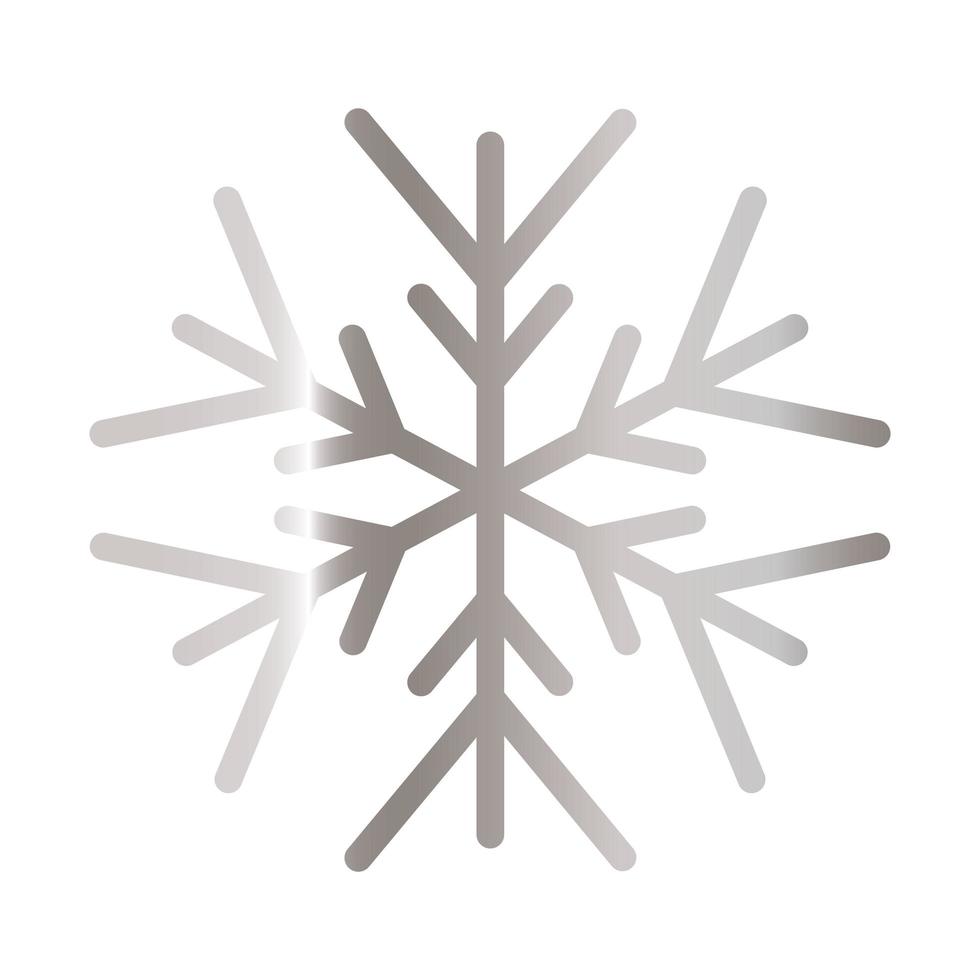 sneeuwvlok van kleur lichtgrijs op witte achtergrond vector