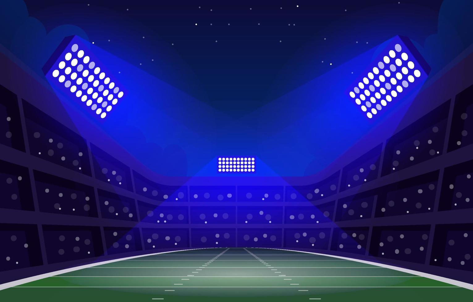 superbowl-stadion 's nachts vector