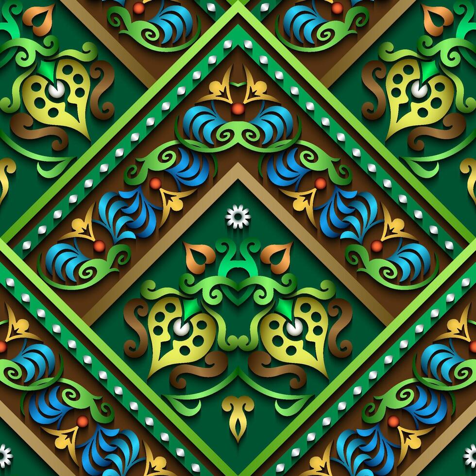 vector abstract decoratief etnisch sier- naadloos patroon