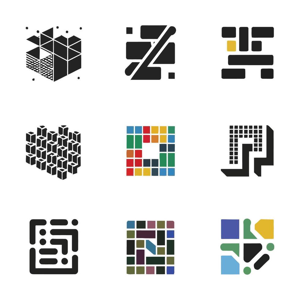 veelzijdig en modern vector logo ontwerpen verzameling