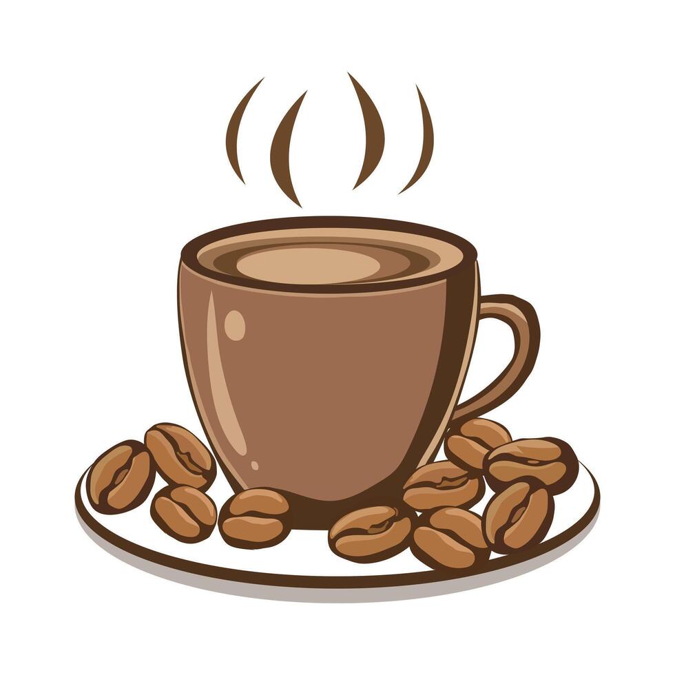 hand- getrokken koffie kop vector illustratie