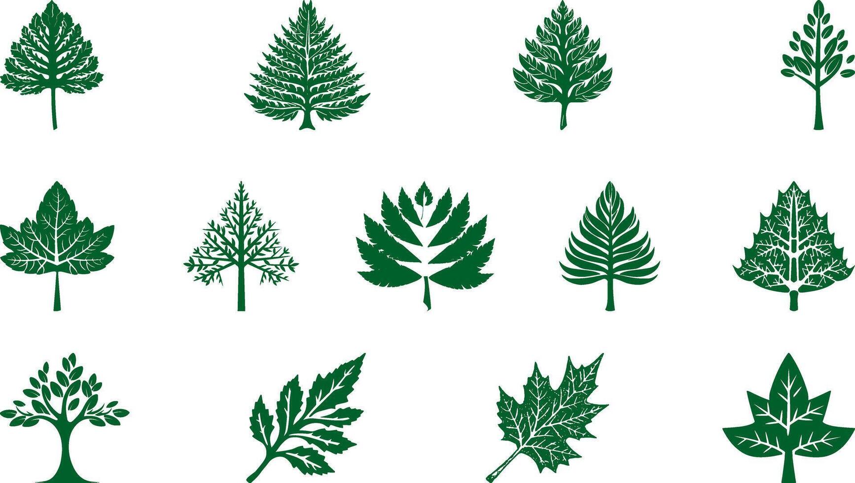 bomen Woud park vector pictogrammen blad ontwerp vector icoon logo symbool bomen voorraad