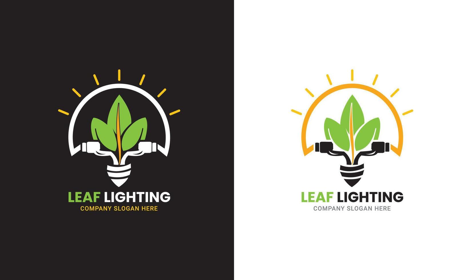 groen blad natuur groen macht lamp lamp geïsoleerd groen eco energie concept vector icoon