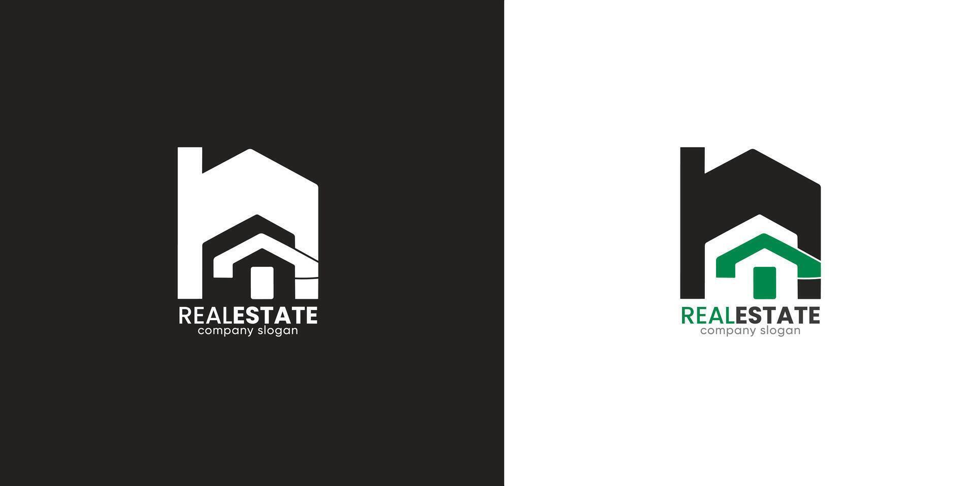 professioneel echt landgoed gebouw huis huis logo ontwerp icoon concept sjabloon vector